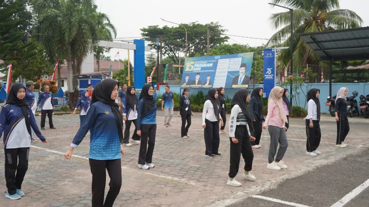 Jaga Kebugaran dan Kekompakan, Kanim Bengkulu Gelar Senam Pagi Bersama