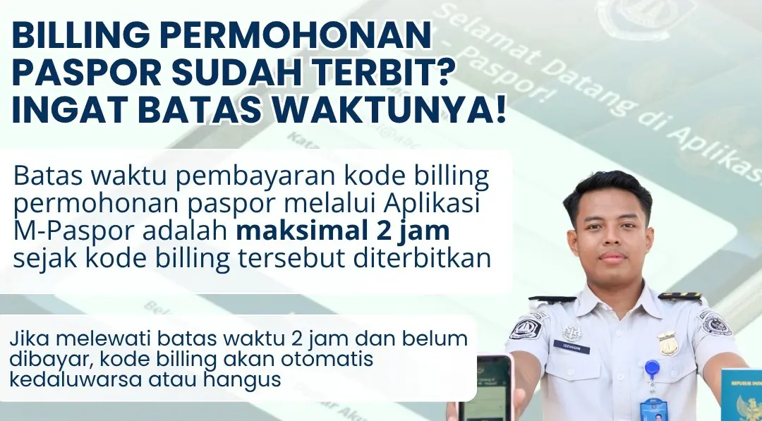 Jangan Lewat 2 Jam! Pembayaran Billing M-Paspor Harus Segera Diselesaikan