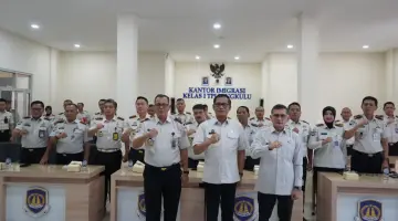 Kanim Bengkulu Ikuti Monev Kemenimipas, Staf Khusus Menteri Imipas Abdullah Rasyid Tinjau Layanan Keimigrasian
