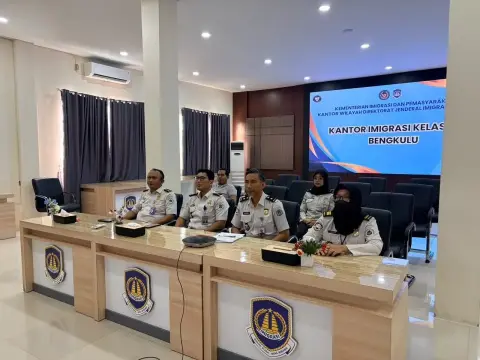 Kanim Bengkulu Ikuti Sosialisasi Permenimipas Nomor 15 Tahun 2026 tentang Akses Data Keimigrasian