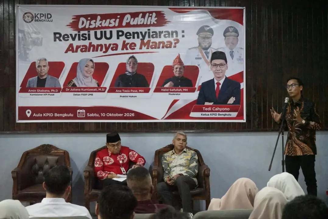 KPID Bengkulu Bahas Revisi UU Penyiaran, Regulasi Dinilai Perlu Sesuai Perkembangan Digital
