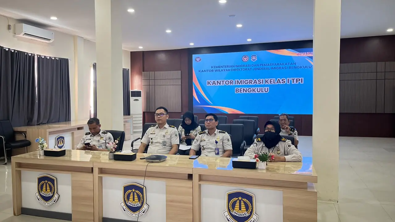 Matangkan Persiapan Launching Pergantian Nama Menjadi Beranda Imigrasi, Kanim Bengkulu Ikuti Rakor Virtual